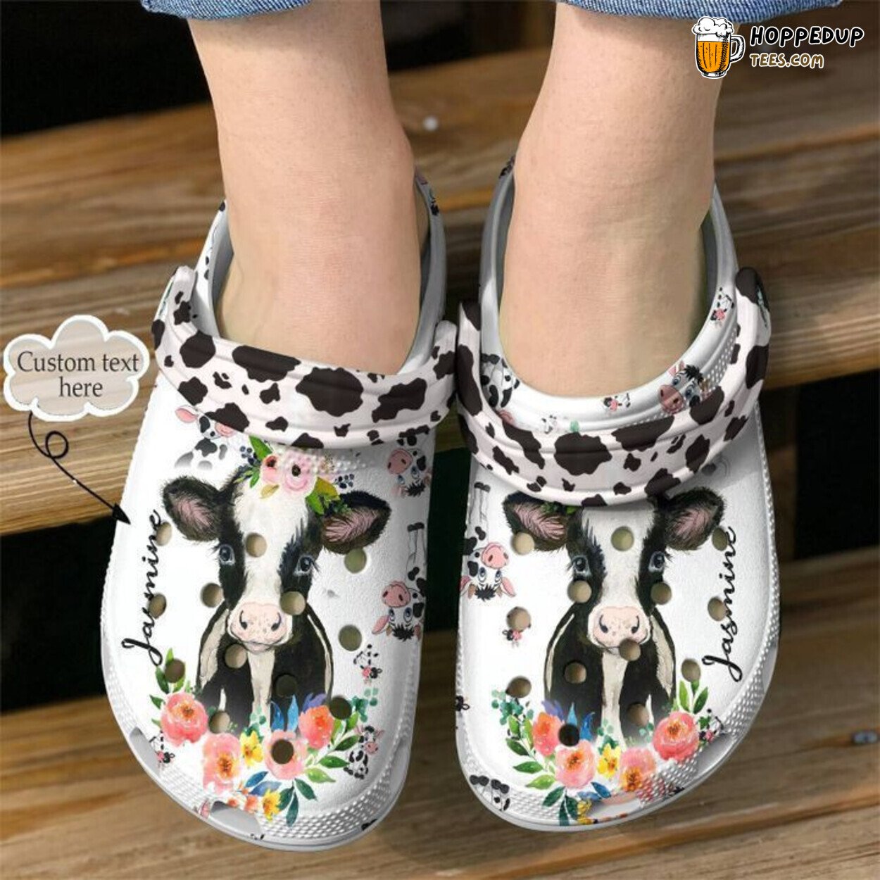 Cow Personalized Moo Day Themed Classic Comfortable Clogs Shoes Unique