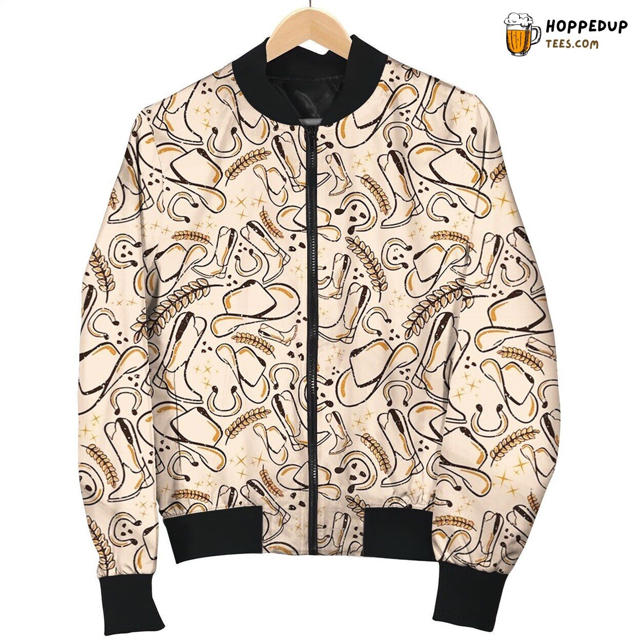 Cowboy Hat Horse Shoe Bomber Jacket