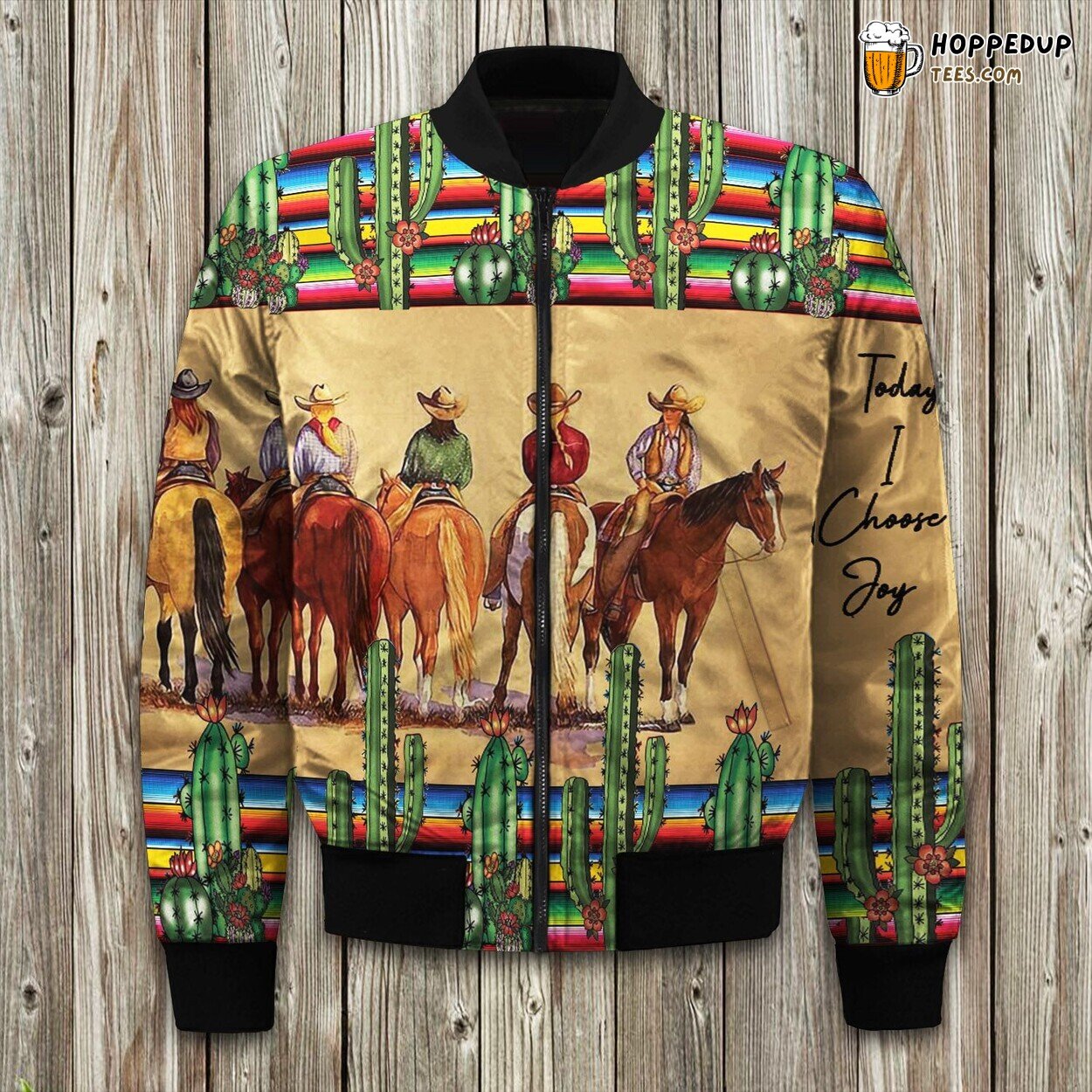 Cowgirl Western Flair Winter Bomber Jacket Rodeo Grace Illustrated