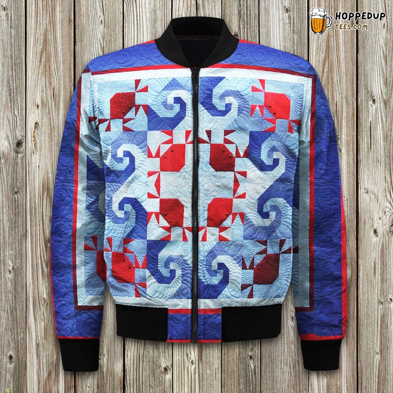Crab Sea Theme Winter Bomber Jacket Premium Padded Warmth Comfort Ensured
