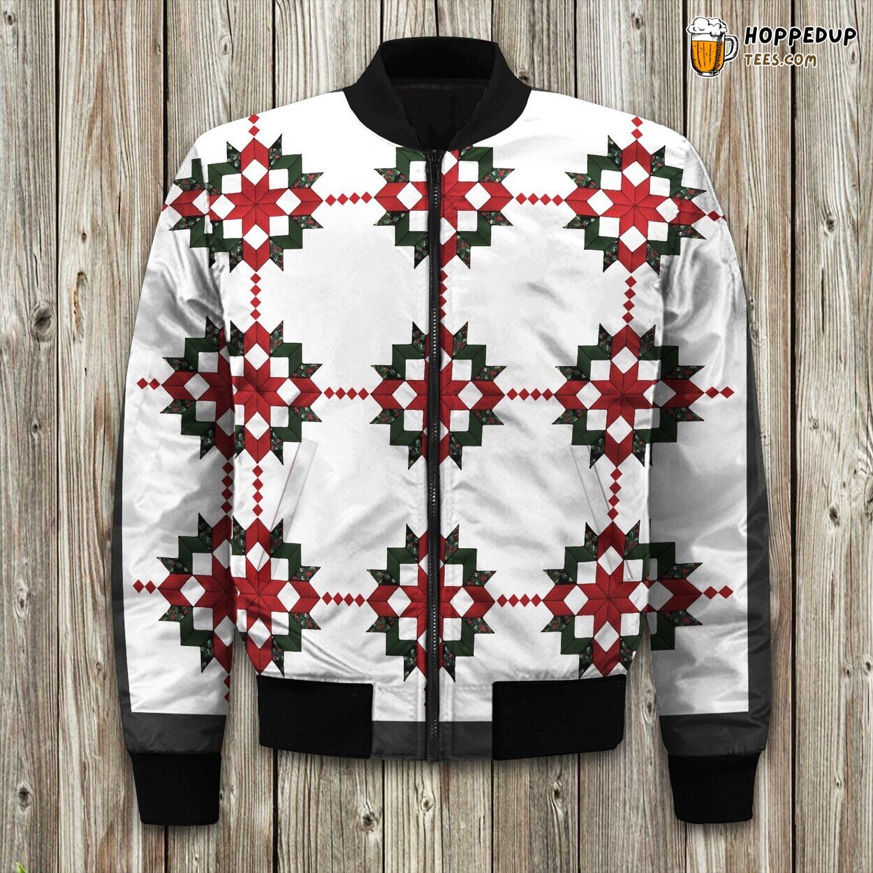 Crafty Carpenter Wheel Design Winter Bomber Jacket Artisan’s Chic Statement