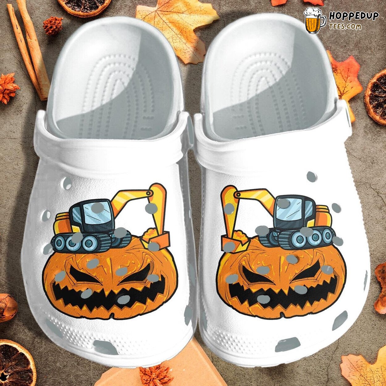 Cranes Truck Pumpkin Halloween Clog Shoes Comfortable Birthday Gift