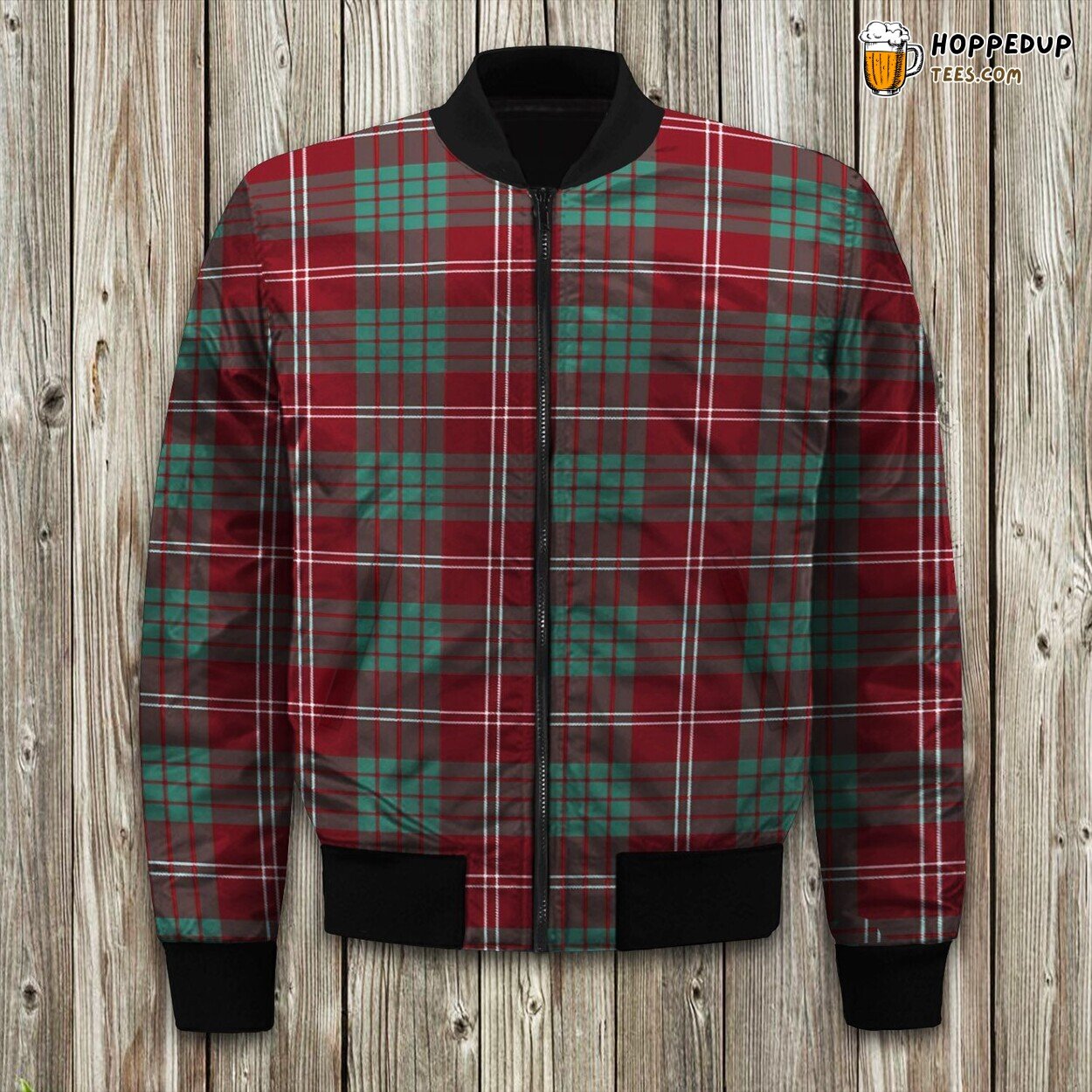 Crawford Modern Pattern Winter Bomber Jacket Trendy Design Displayed