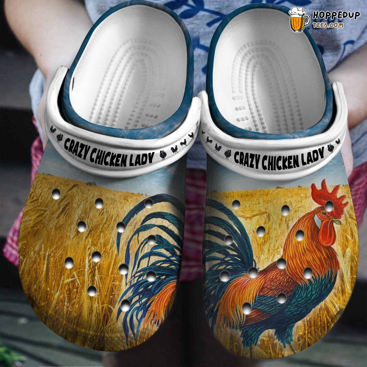 Crazy Chicken Lazy Themed Comfortable Unique Clogs Shoes Girls