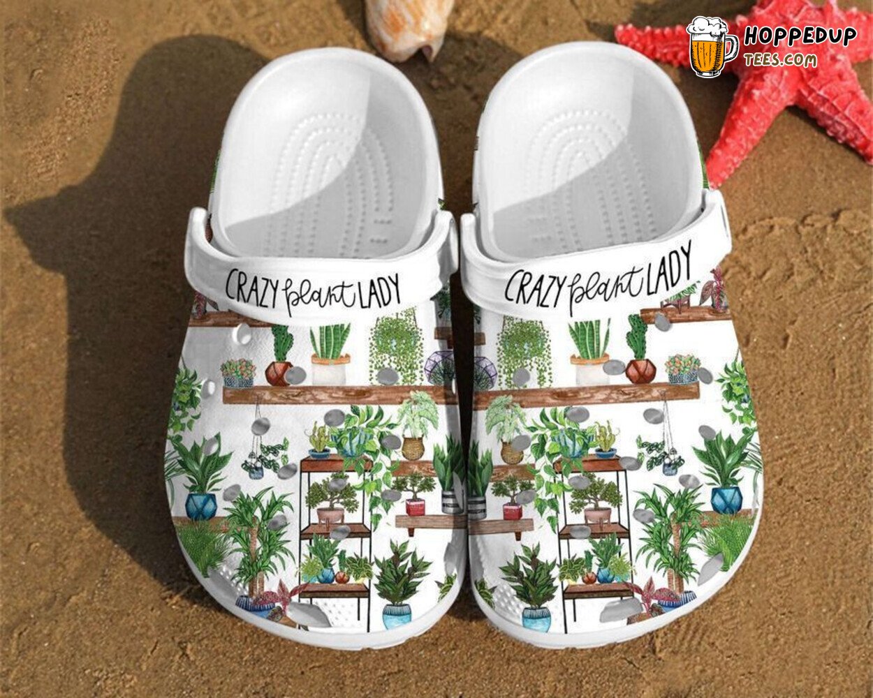 Crazy Plant Lady Mom Birthday Gift Comfortable Unique Clog Shoes