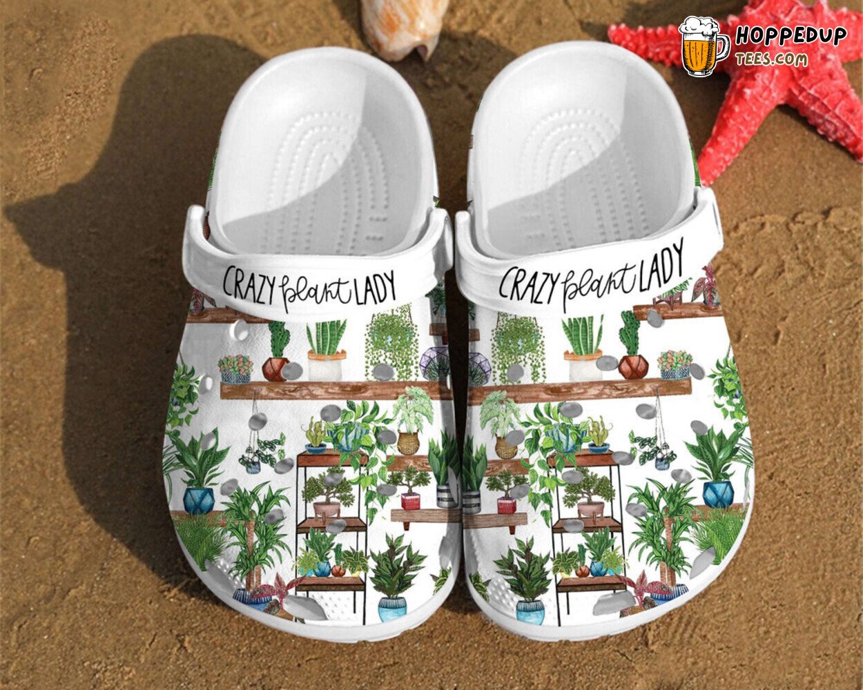 Crazy Plant Lady Mom Inspired Rubber Clog Shoes Comfy Footwear