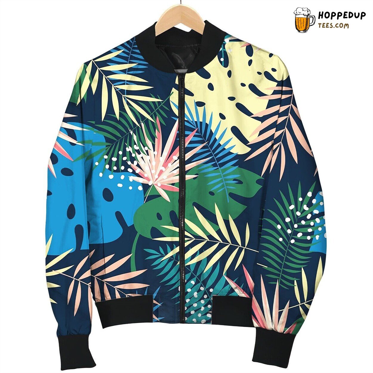 Creative Floral Exotic Seamless Pattern Bomber Jacket