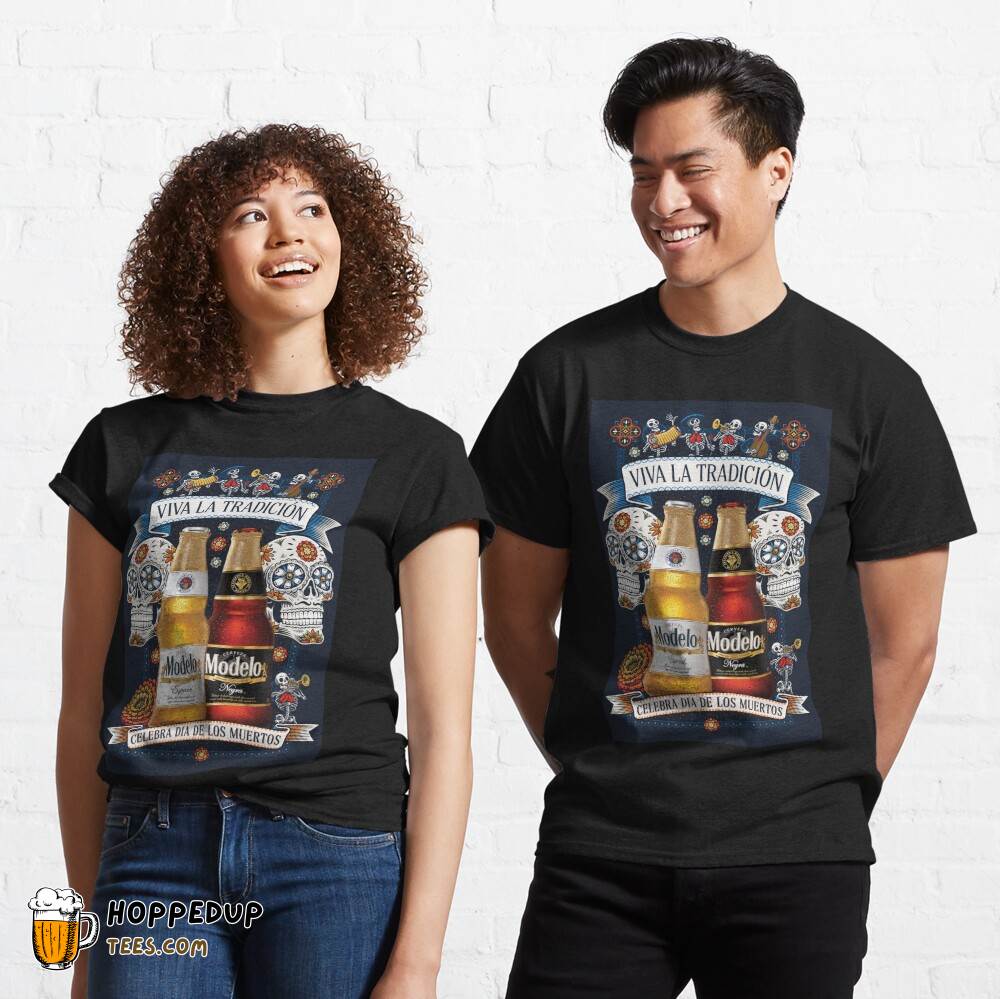 Creative Modelo Dia de Los Muertos Illustration Classic Tee HU
