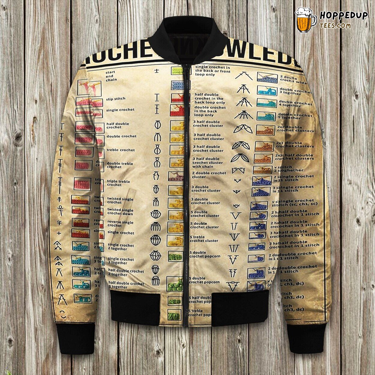Crochet Knowledge Bomber Jacket