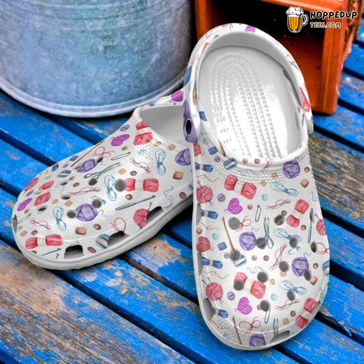 Crochet Materials Themed Comfortable Unique Stylish Design Clogs