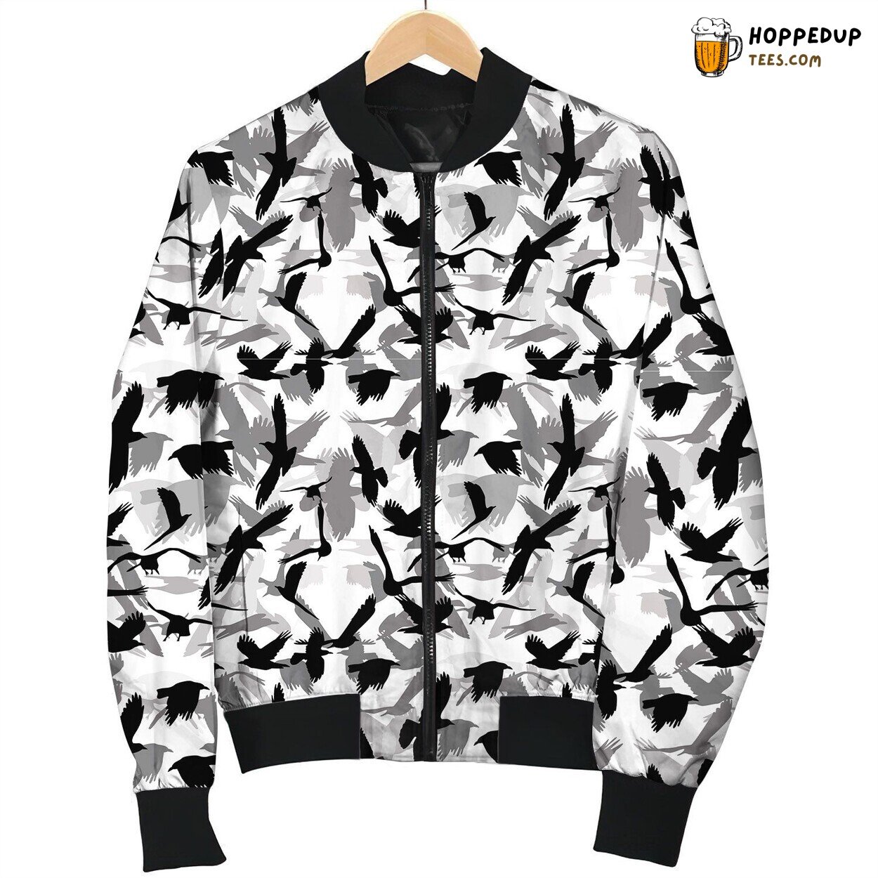 Cross Illustration Pattern Bomber Jacket