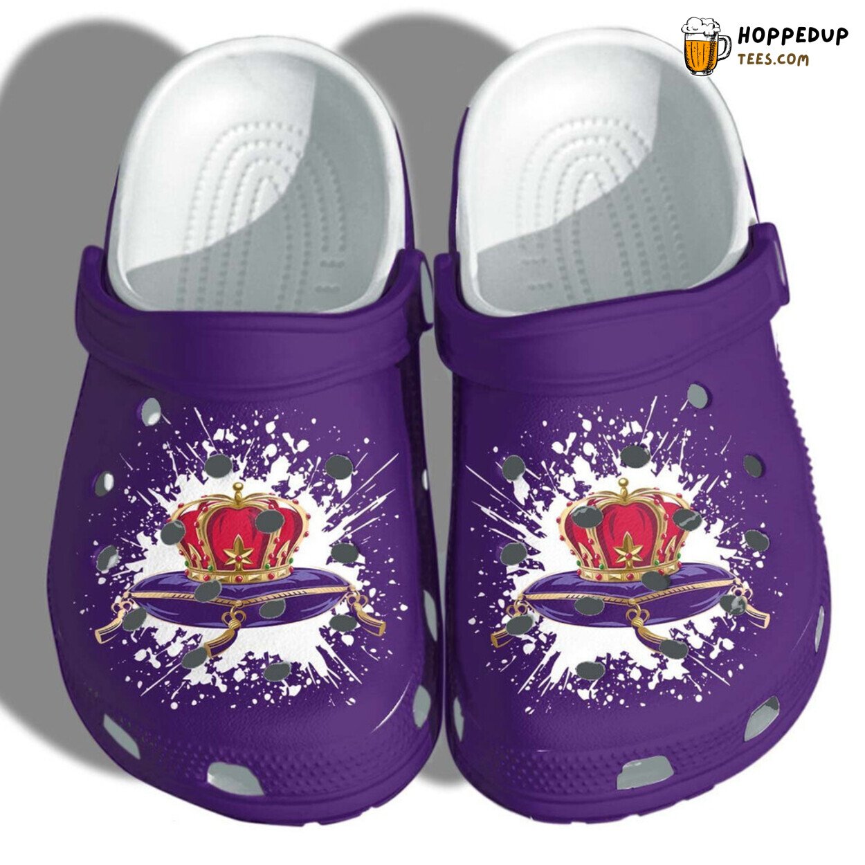 Crown Funny Royal Drinkin Croc Shoes Gifts for Son Husband Father’s Day