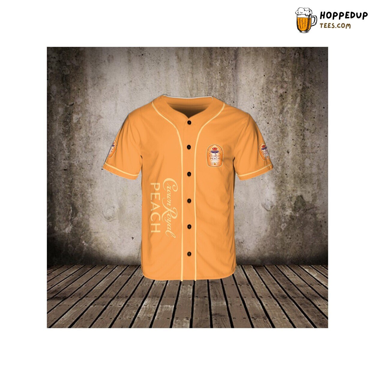 Crown Peach Baseball Jersey Shirt Beer Lovers Vodka 3D Unisex Gift Friends
