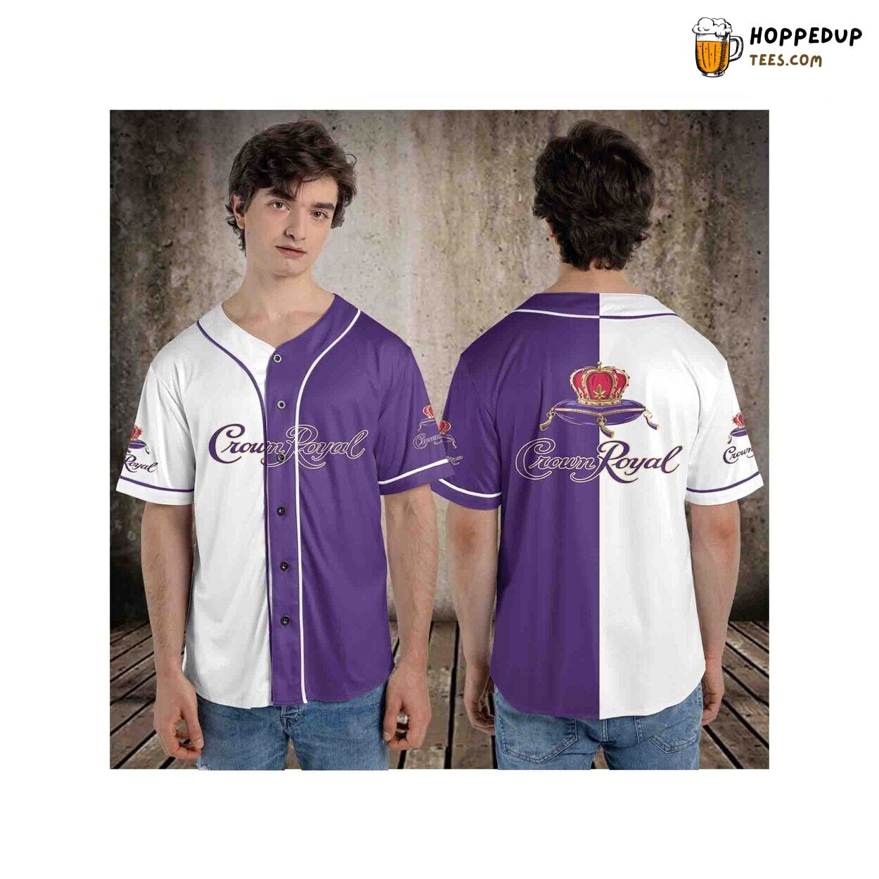 Crown Royal 3D Baseball Jersey Beverage Enthusiasts Shirt Gift