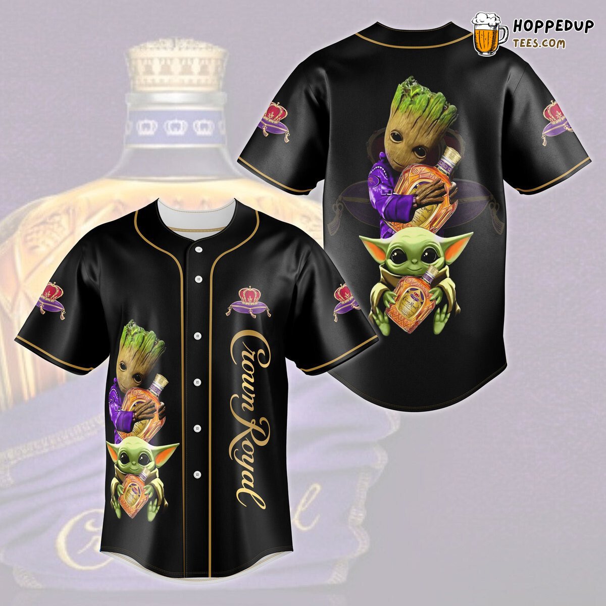 Crown Royal Baby Yoda Baseball Jersey Unisex Jersey Shirt