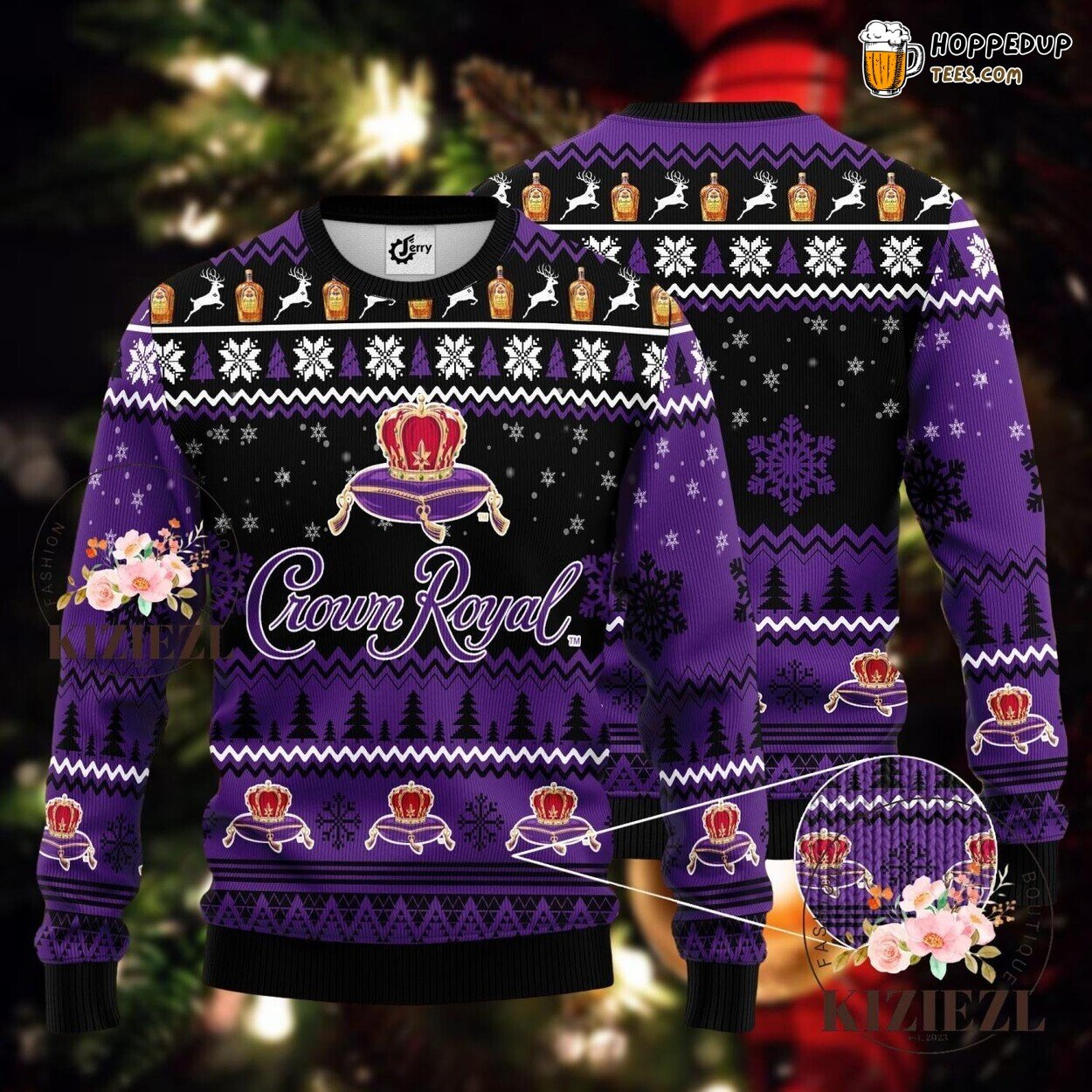 Crown Royal Christmas Ugly Sweater Whiskey Inspired Men Design