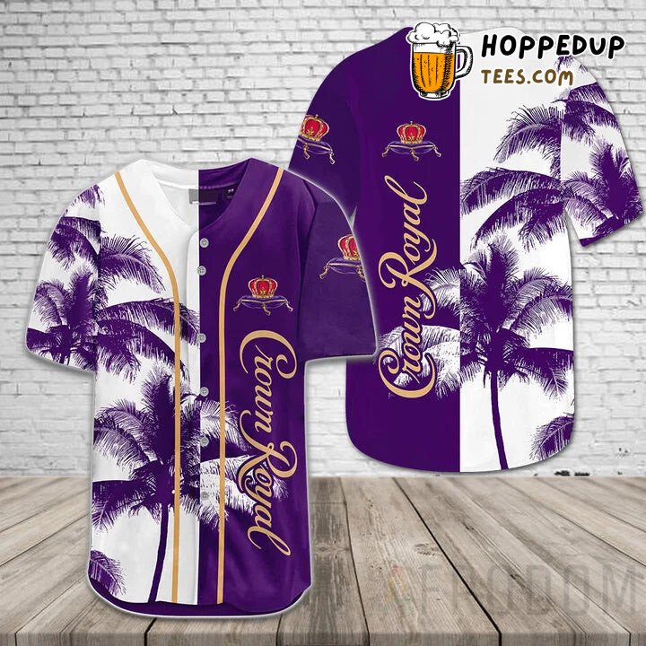 Crown Royal Coconut Trees Tropical Baseball Jersey Unique Design Edition
