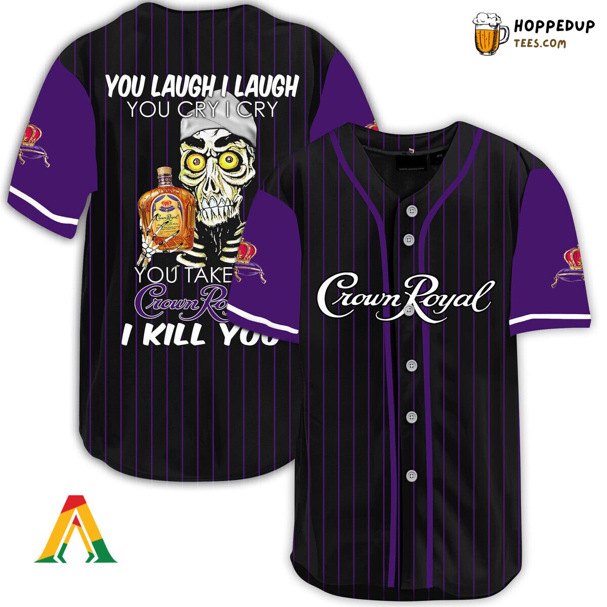 Crown Royal Defender Baseball Jersey Unique Laugh Cry Distinctive Design