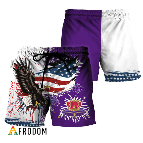 Crown Royal Fourth Of July Eagle Hawaiian Shorts HU