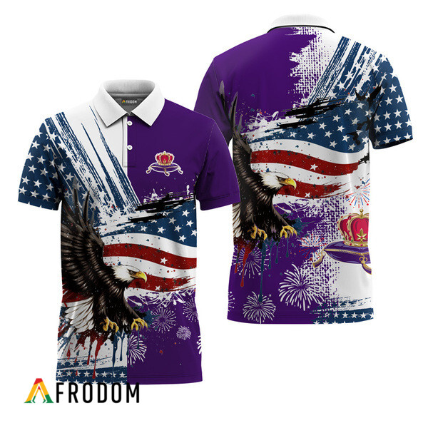 Crown Royal Fourth Of July Eagle Polo Shirt HU