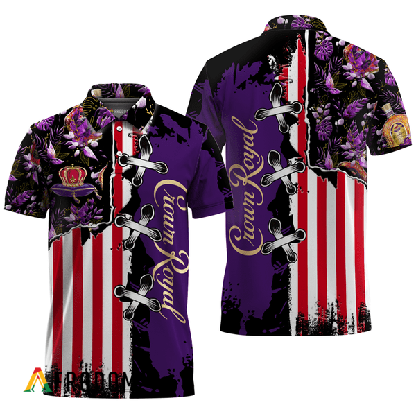 Crown Royal Fourth Of July Hawaiian Polo Shirt HU
