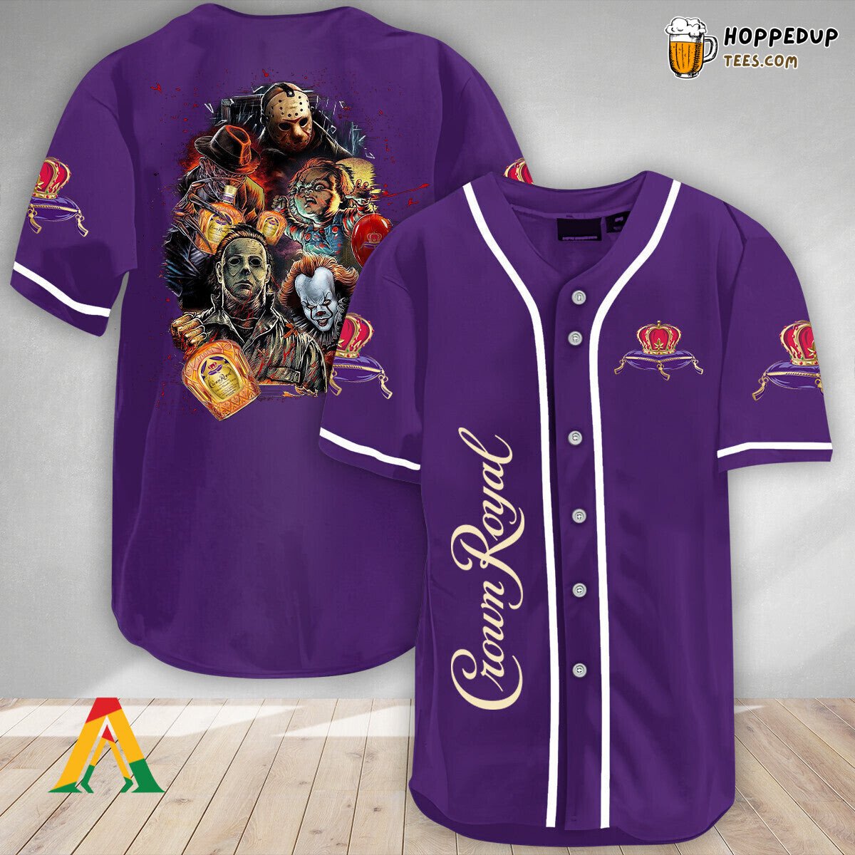 Crown Royal Halloween Horror Characters Distinctive Baseball Jersey Wear