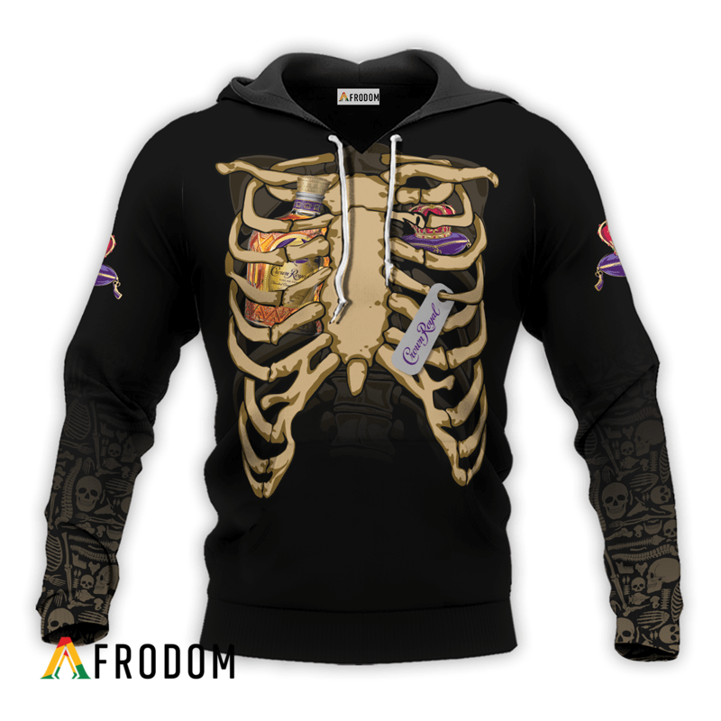 Crown Royal Halloween Ribcage Hoodie HU