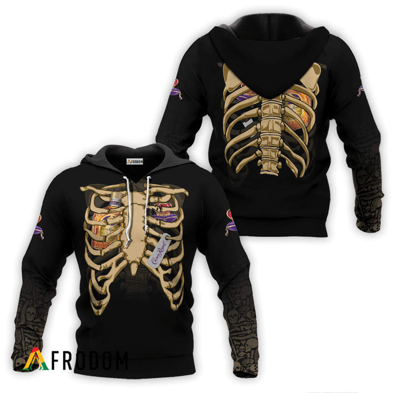 Crown Royal Halloween Ribcage Hoodie HU