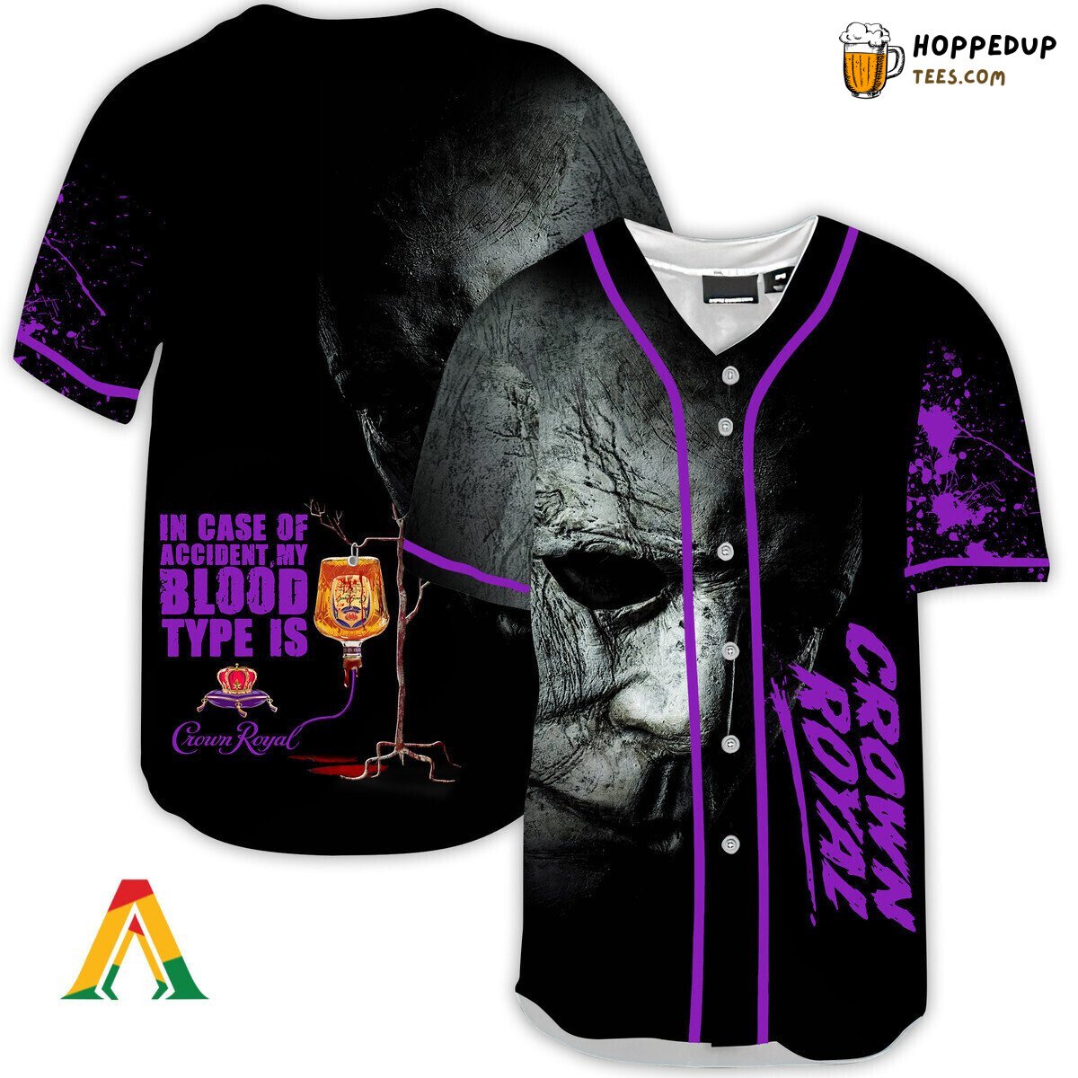 Crown Royal Michael Myers Distinct Halloween Horror Baseball Jersey Wear