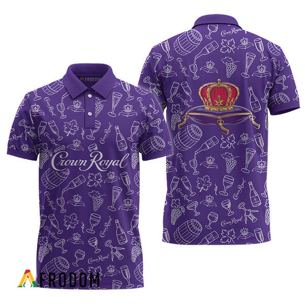 Crown Royal Purple Doodle Art Polo Shirt HU