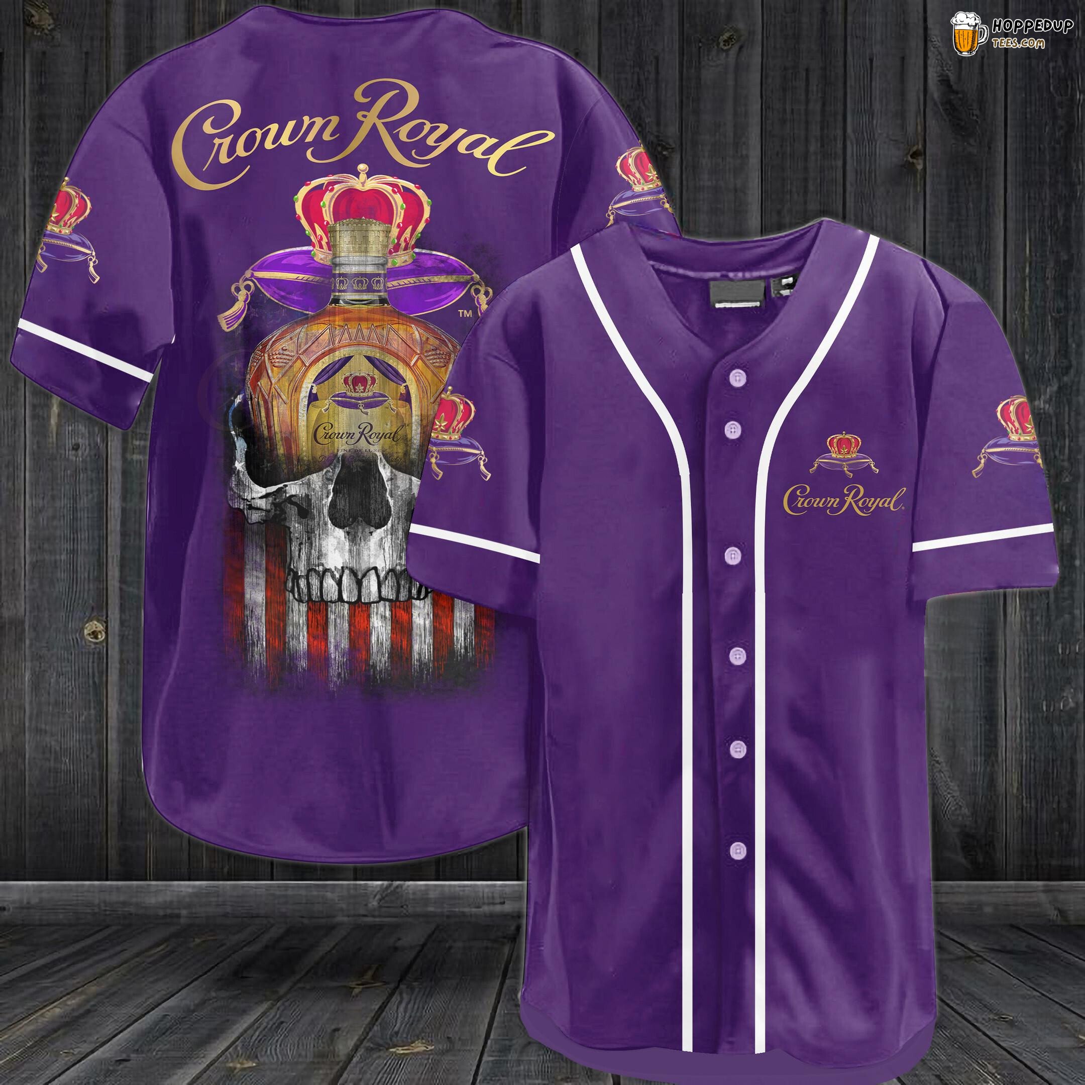 Crown Royal Themed Baseball Jersey Unisex Fit Perfect AllOccasion Wear