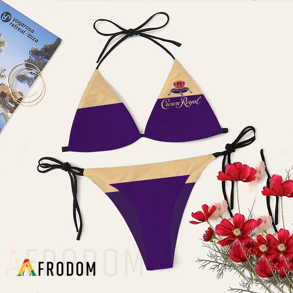 Crown Royal Triangle Bikini Set Swimsuit HU