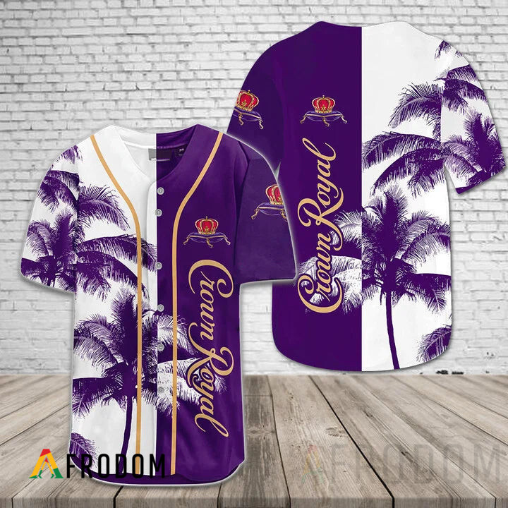 Crown Royal Tropical Coconut Trees Baseball Jersey HU