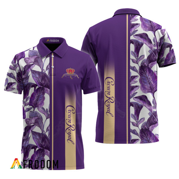 Crown Royal Tropical Palm Hawaiian Polo Shirt HU