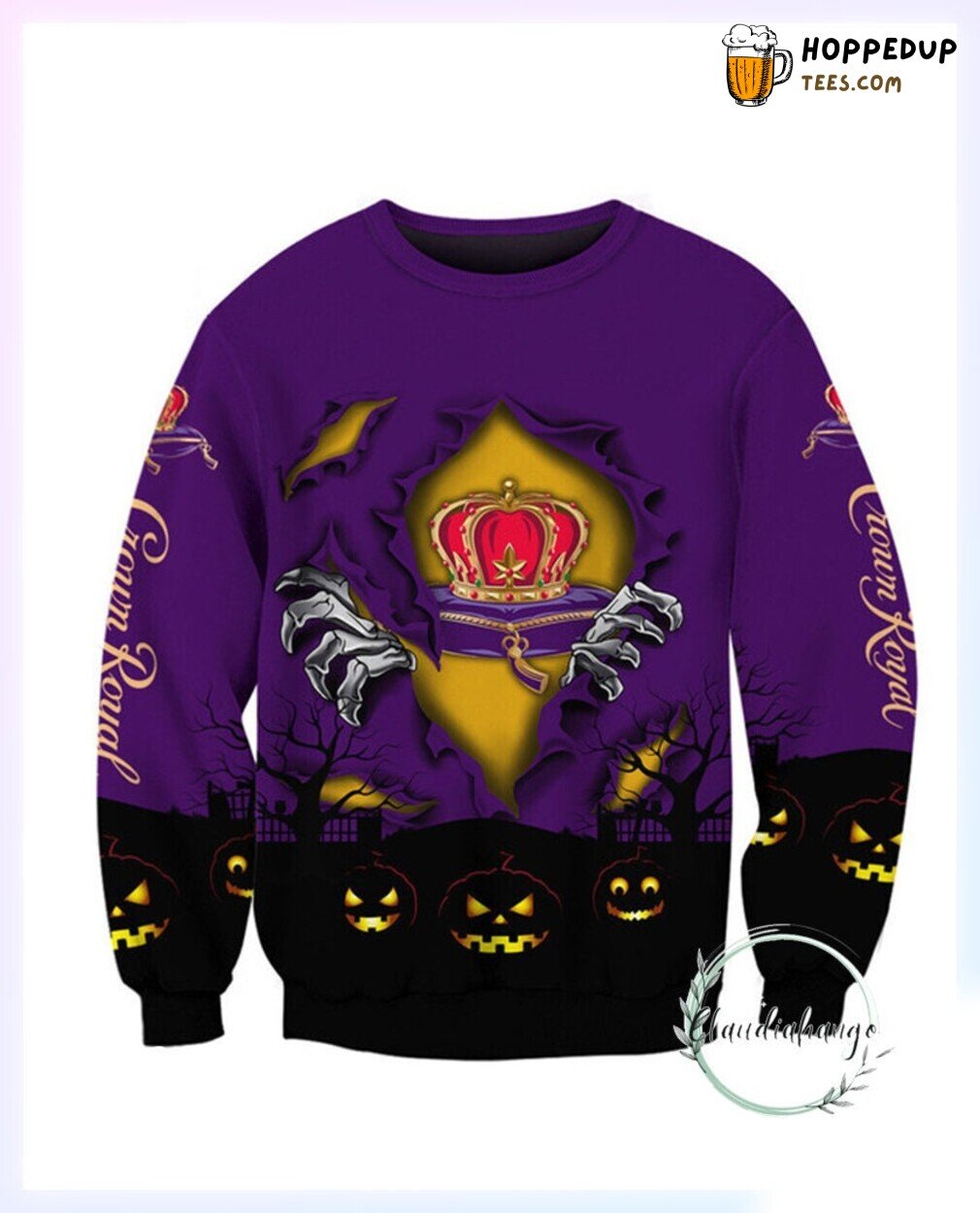 Crown Royal Ugly Christmas Sweater Royal Whiskey Festive Design