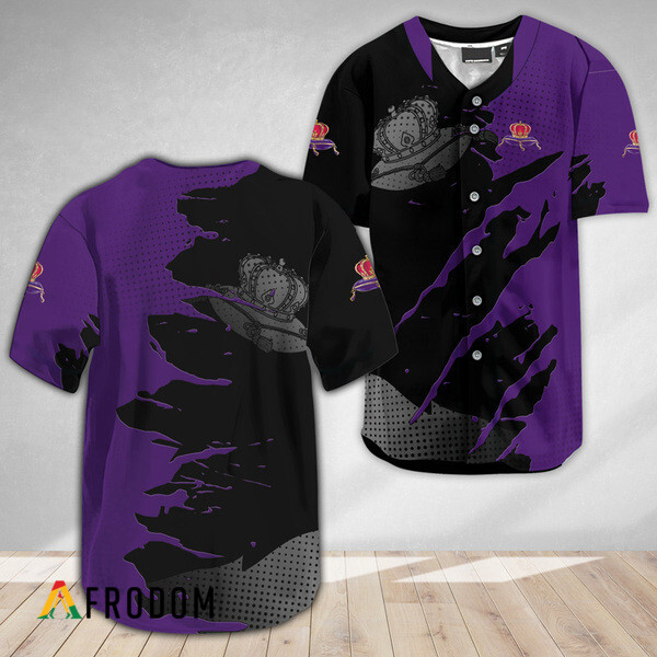 Crown Royal Whiskey Metal Crack Pattern Baseball Jersey HU