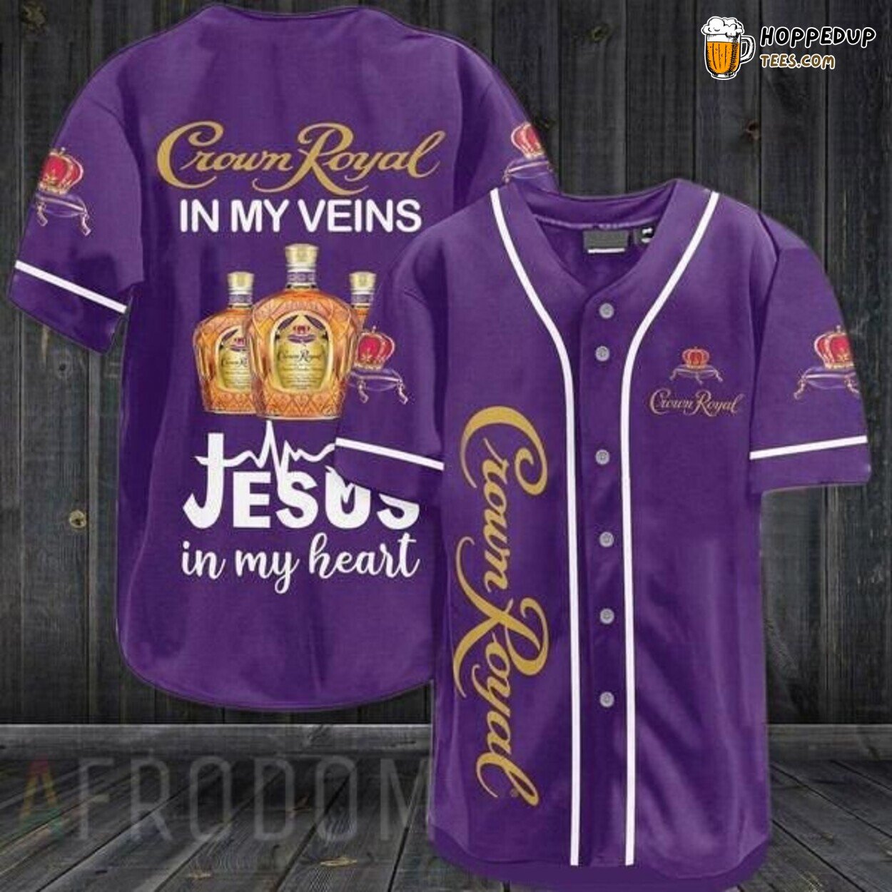 Crown Royal Whiskey Veins Themed Baseball Jersey Royal Drinker