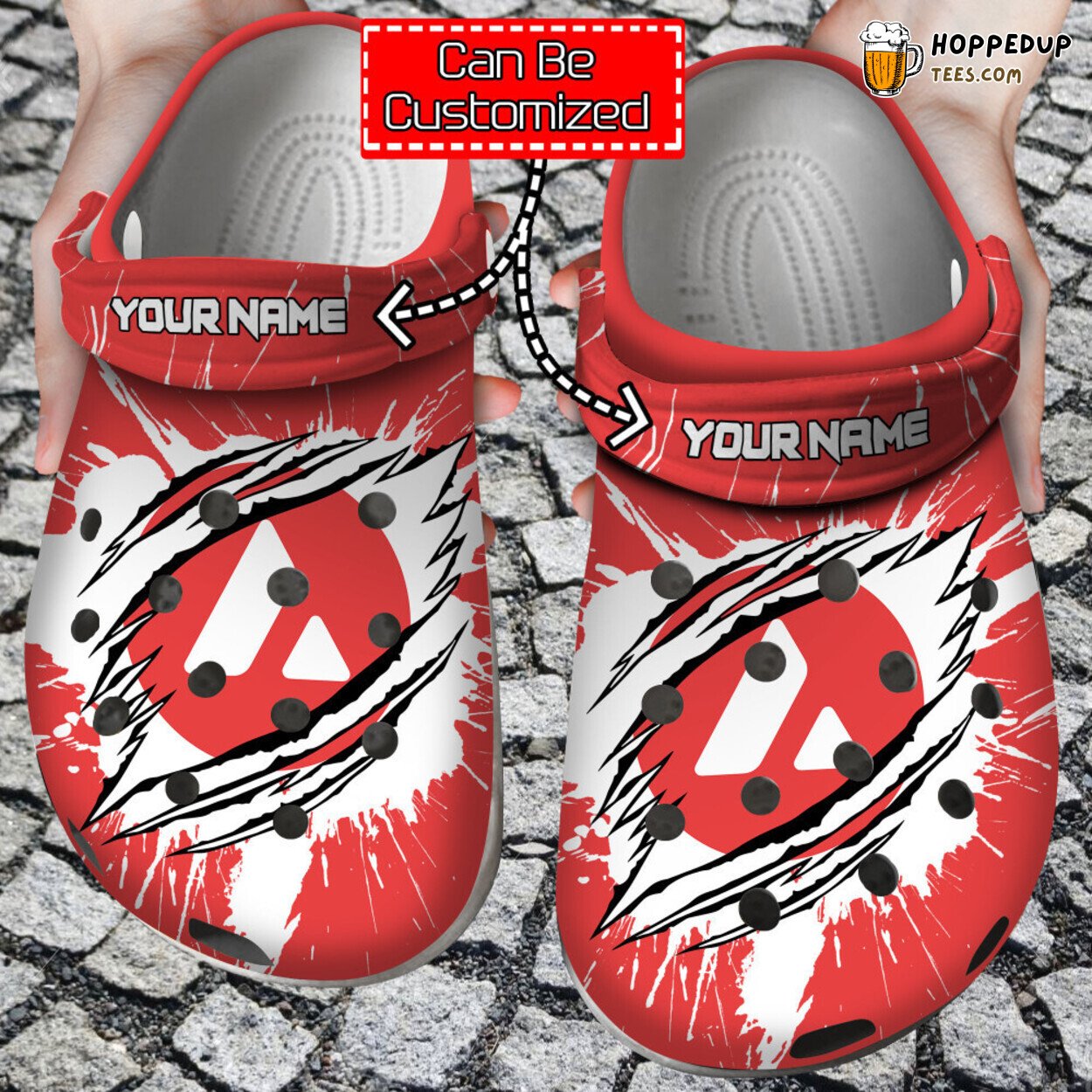 Crypto Personalized Avax Coin Ripped Through Themed Comfortable Clog Shoes
