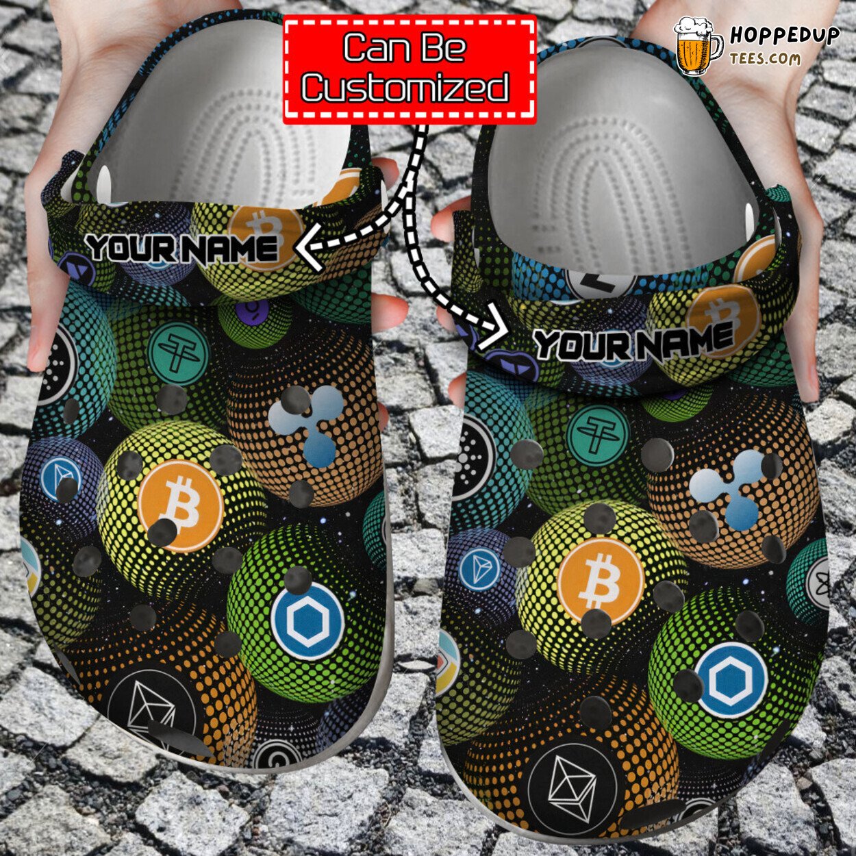 Crypto Personalized Colorful Logo Themed Comfortable Clog Shoes