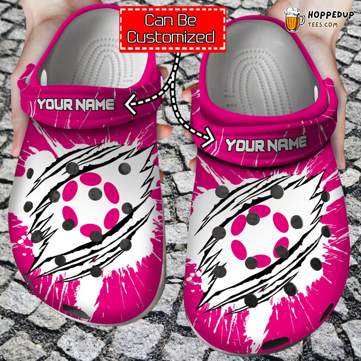 Crypto Personalized Dot Coin Ripped Through Comfort Clog Shoes