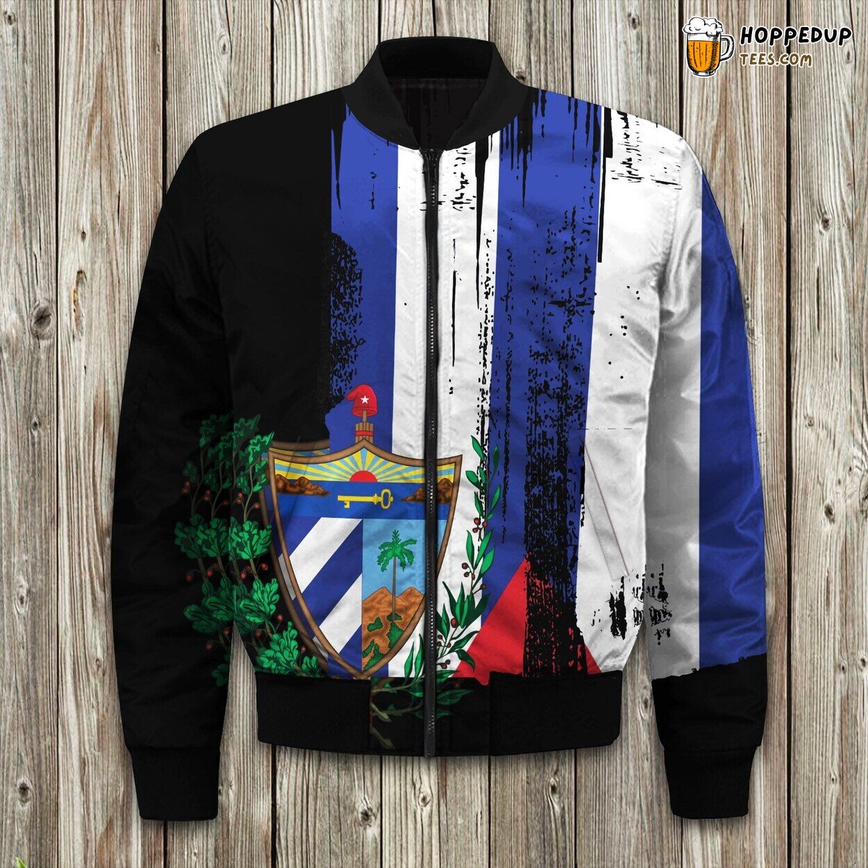 Cuban National Flag Design Bomber Jackets Winter Country Pride