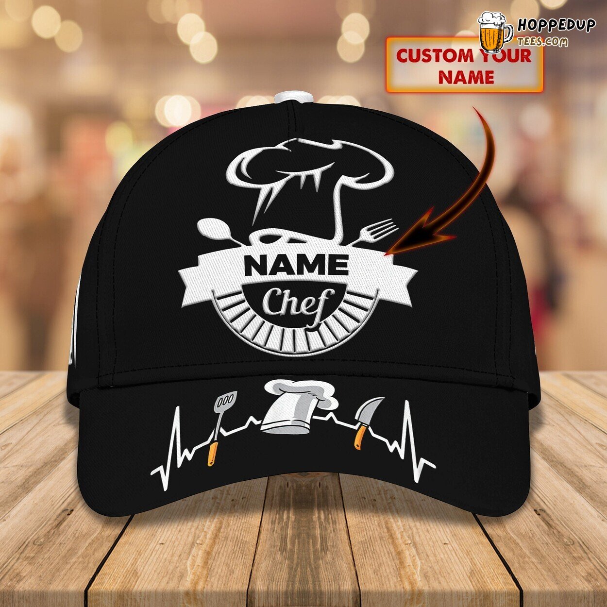 Culinary Mastery Series 3D Classic Cap Chef Personalized Name Unique Look