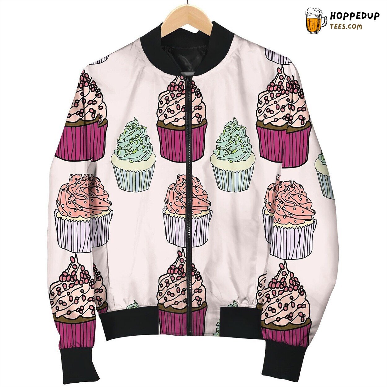 Cupcake Pattern By Courtney Graben Bomber Jacket