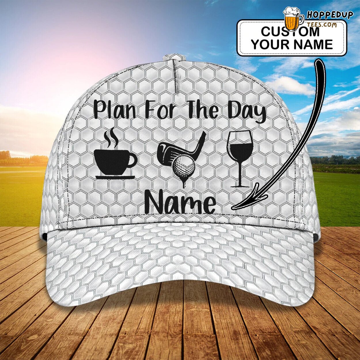 Custom 3D Baseball Cap Golf Man Day Plan Unique Golf Lover Design Special Hat Custom 3D Baseball Cap Golf Man Day Plan Unique Golf Lover Design Special Hat