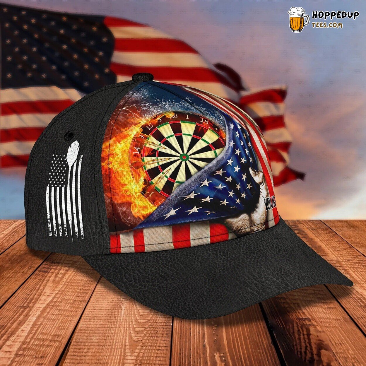 Custom 3D Baseball Dart Cap Darter Gift Unique Dart Lover Birthday Design Hat