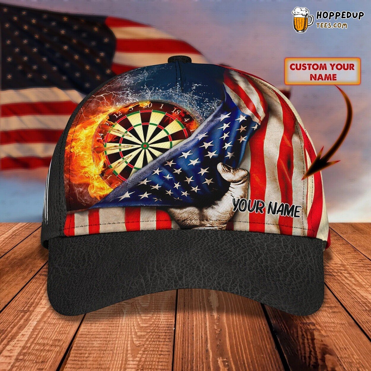 Custom 3D Baseball Dart Cap Darter Gift Unique Dart Lover Birthday Design Hat Custom 3D Baseball Dart Cap Darter Gift Unique Dart Lover Birthday Design Hat