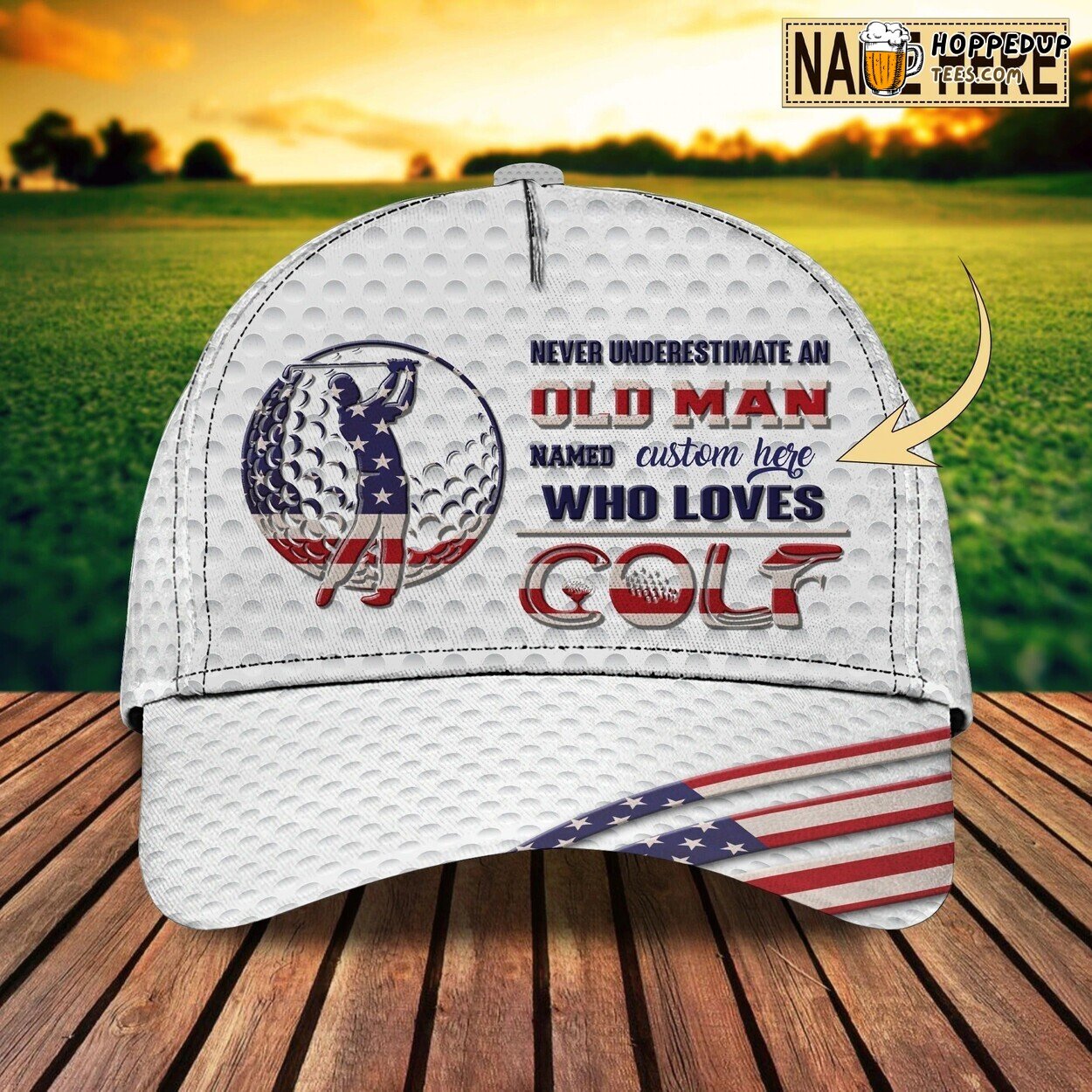 Custom 3D Cap Golf Man Never Underestimate Old Lover Design Unique Hat Wear Custom 3D Cap Golf Man Never Underestimate Old Lover Design Unique Hat Wear