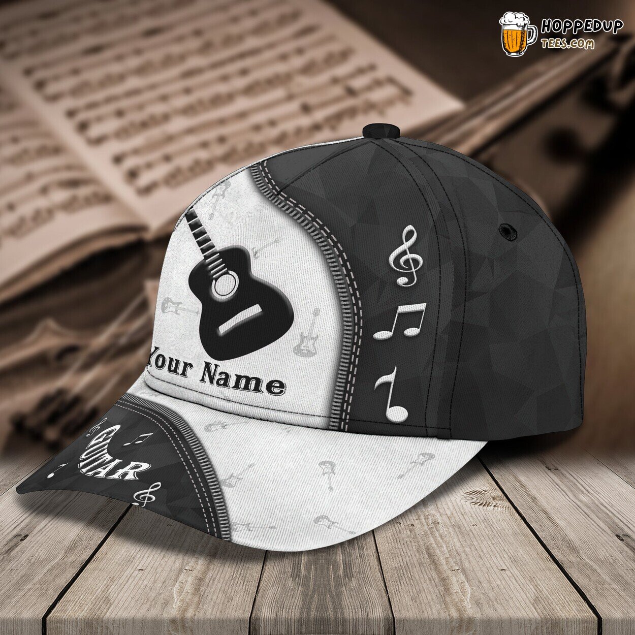 Custom 3D Classic Guitar Cap Unique Personalized Name Design Distinctive