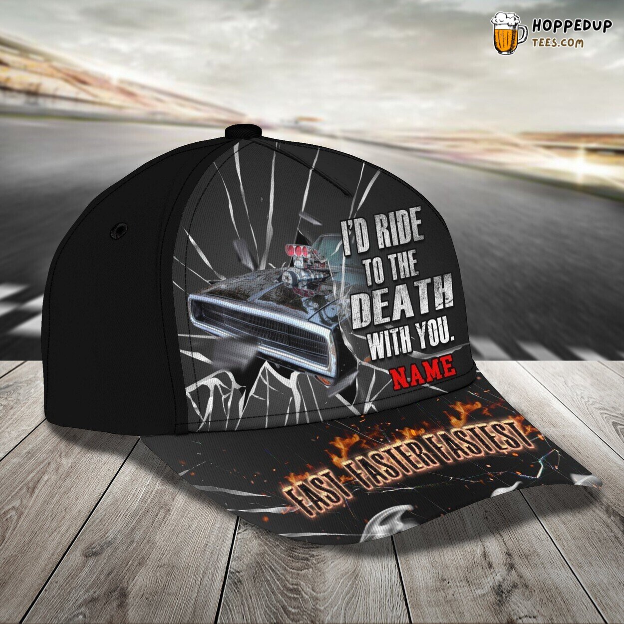 Custom 3D Racing Baseball Cap Men Women Racing Till Death Design Hat