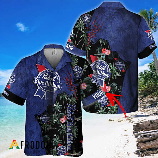 Custom Aloha Pabst Blue Ribbon God Hawaiian Shirt HU
